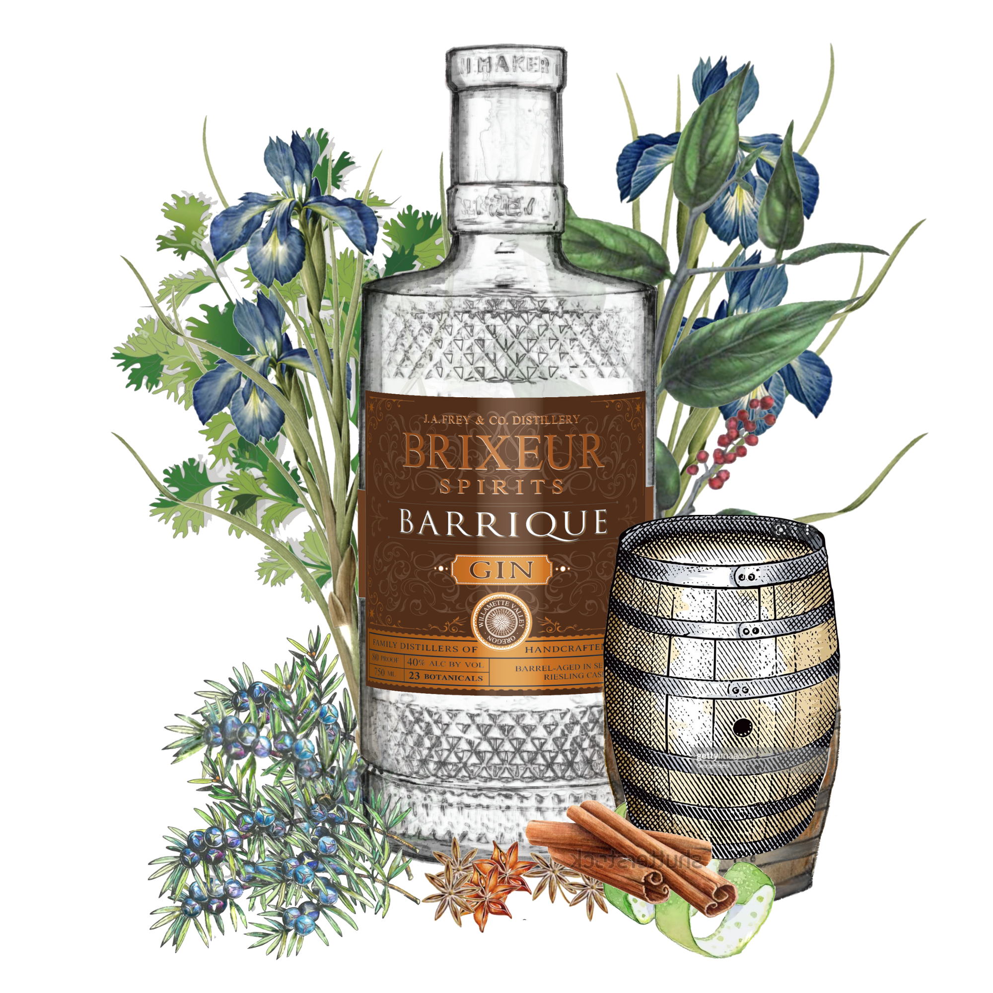 Barrique Gin – Brixeur Spirits, Oregon