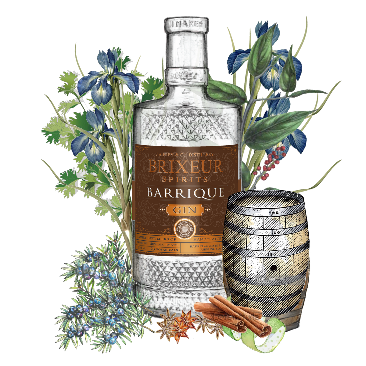 Barrique Gin – Brixeur Spirits, Oregon