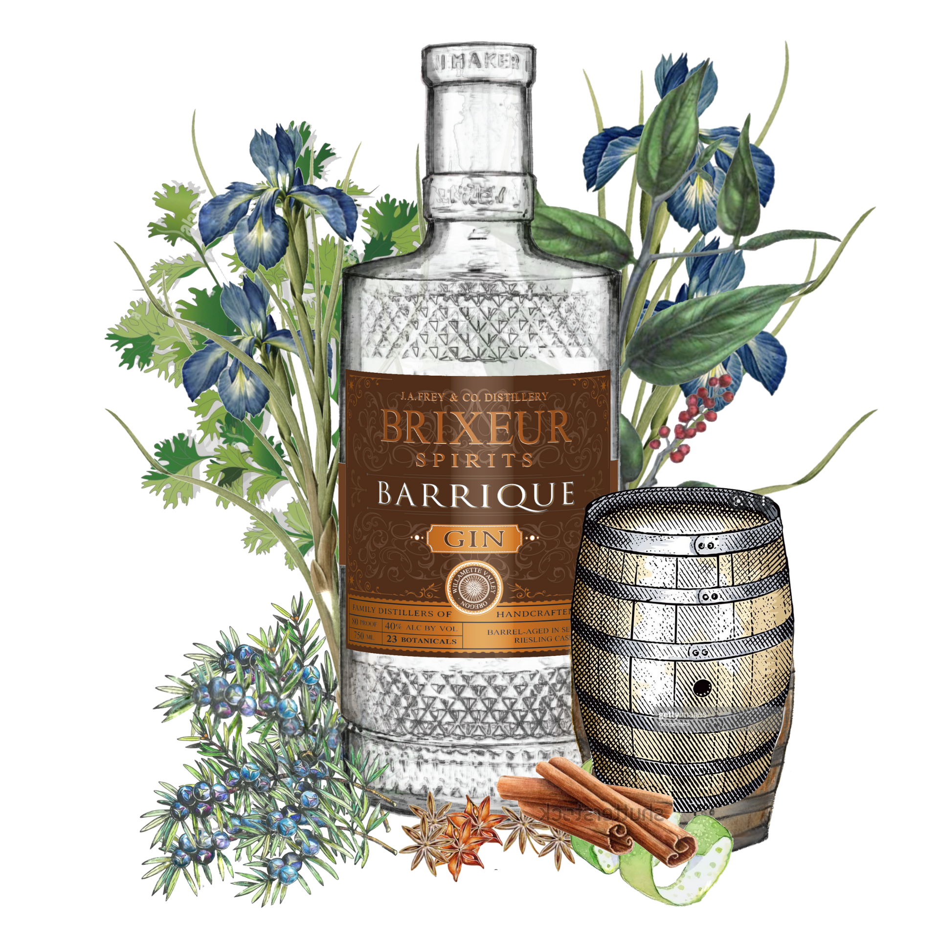 Barrique Gin – Brixeur Spirits, Oregon